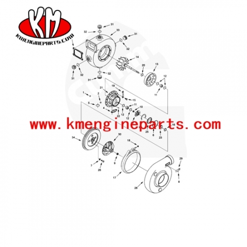 3596959 KTA19 engine turbocharger for generator